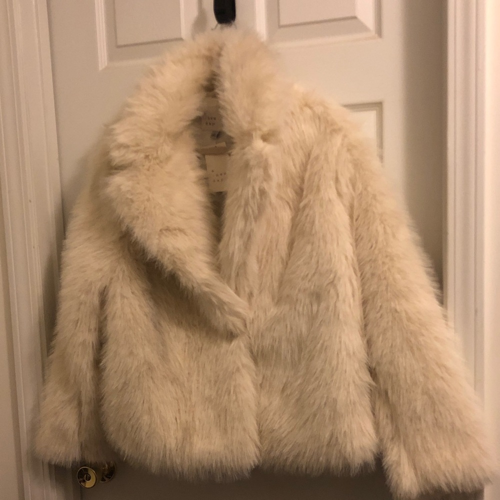 A New Day Cream Teddy Jacket